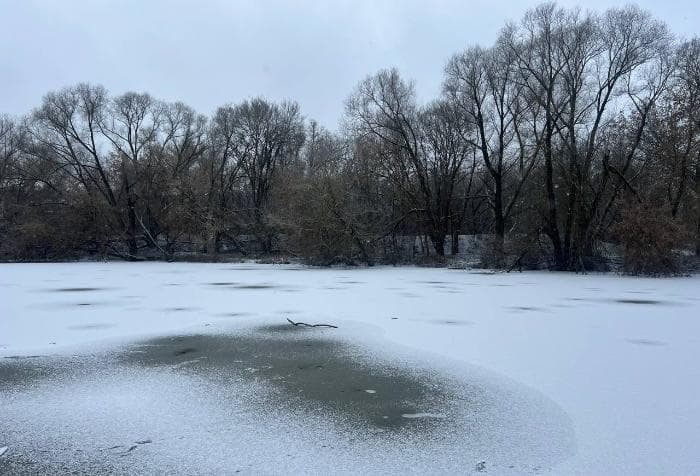 Толщина льда в Подмосковье не превышает 7 см, выходить опасно