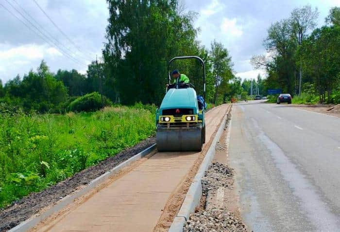 Серпухов лидирует по площади построенных тротуаров в Подмосковье