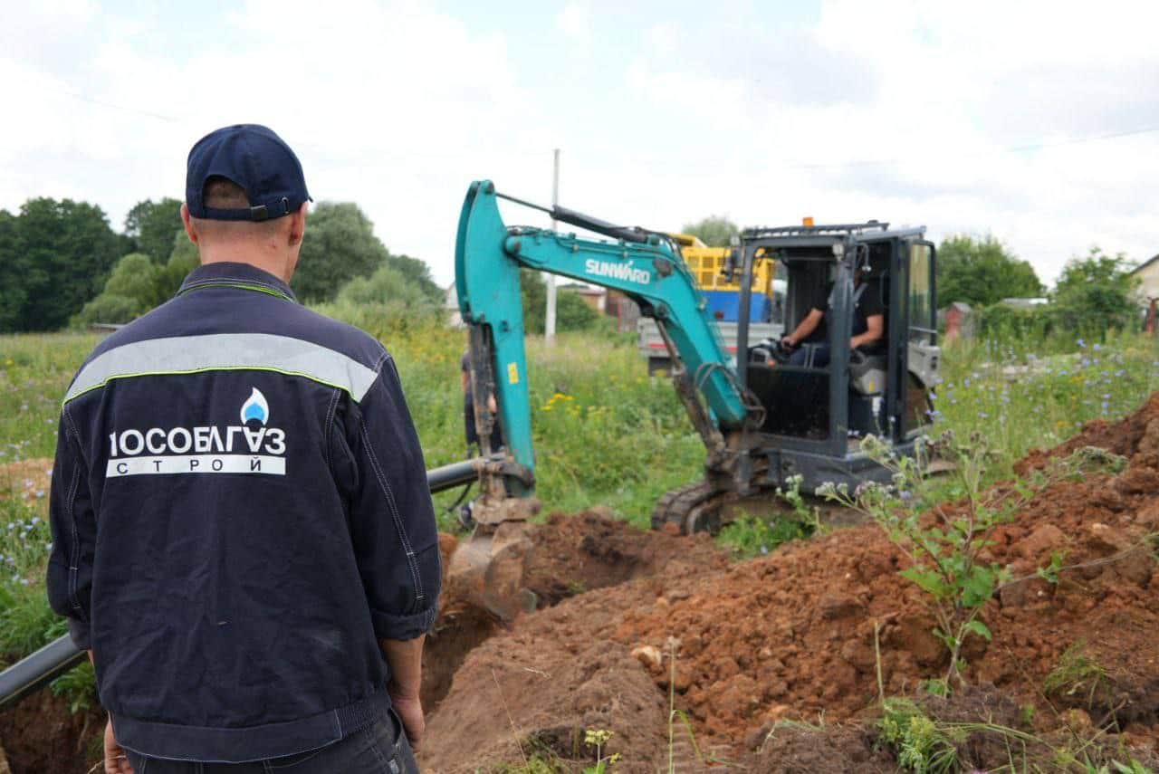 В деревне Калугино продолжается строительство газопровода