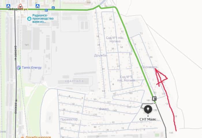В Серпухове на новой дороге через СНТ "Маяк" введено одностороннее движение