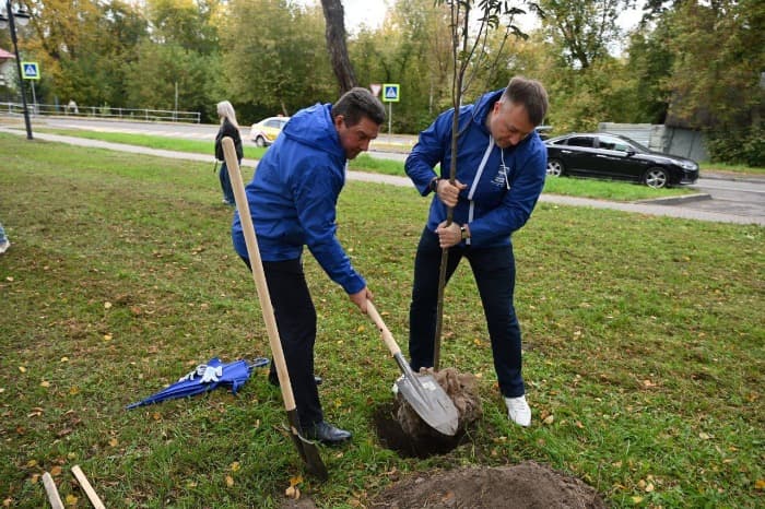Серпухов отметил день рождения масштабной высадкой деревьев
